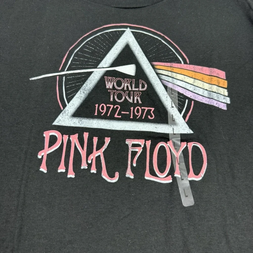 NWT PINK FLOYD Boys 4-20 Short Sleeve T-Shirt Black Big LOGO -‎ L